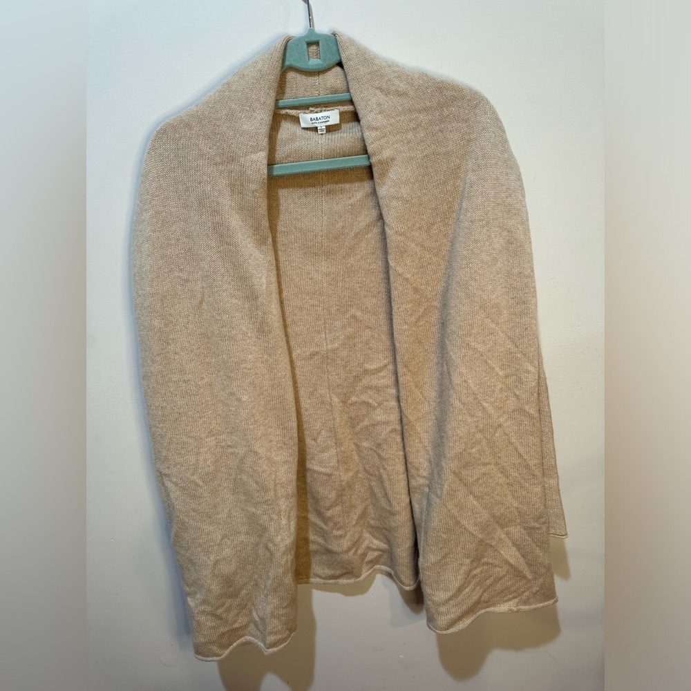 Babaton Beekman Wool Cashmere Open Front Cardigan Size L - Picture 3 of 9